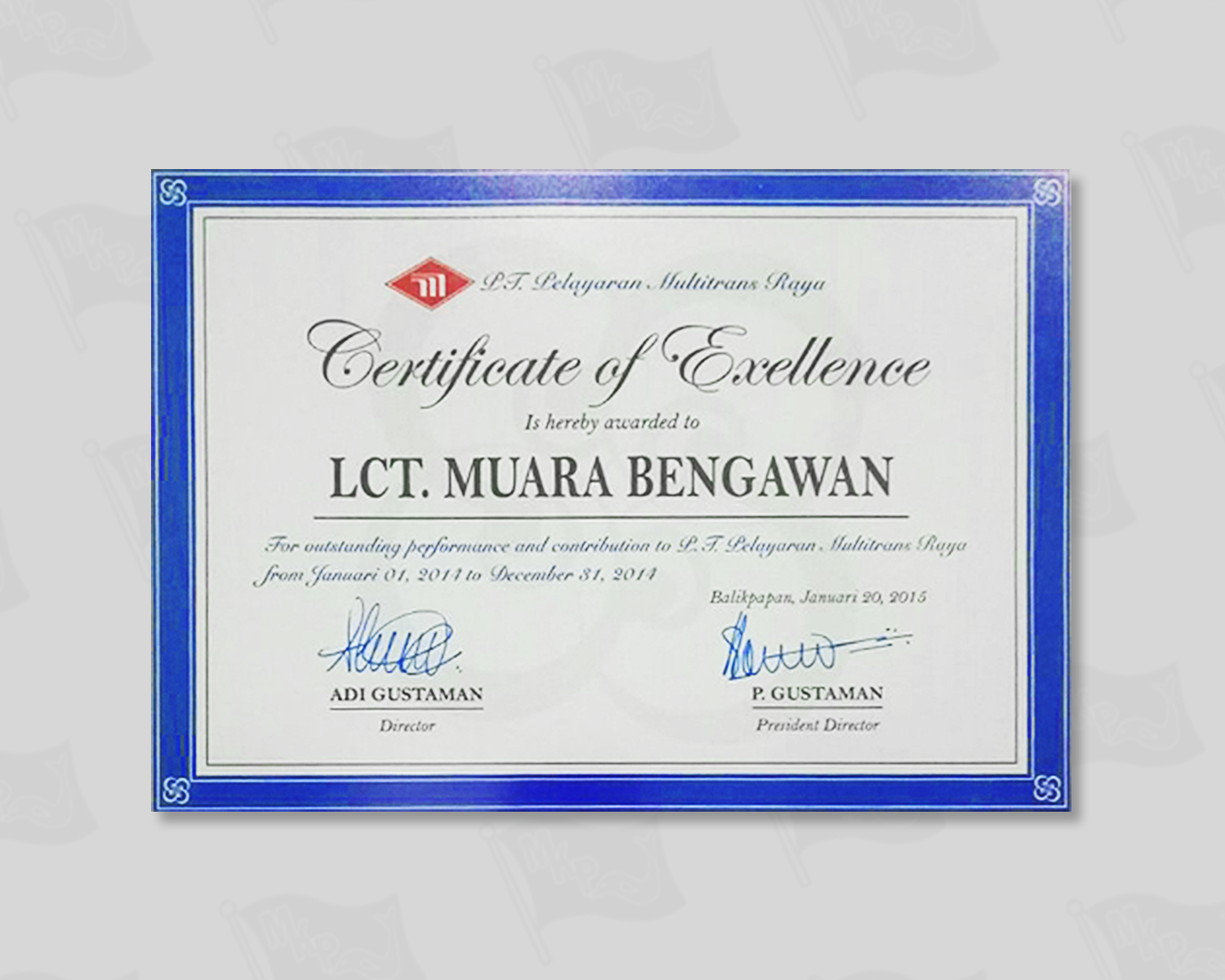 Certificate of Exellence